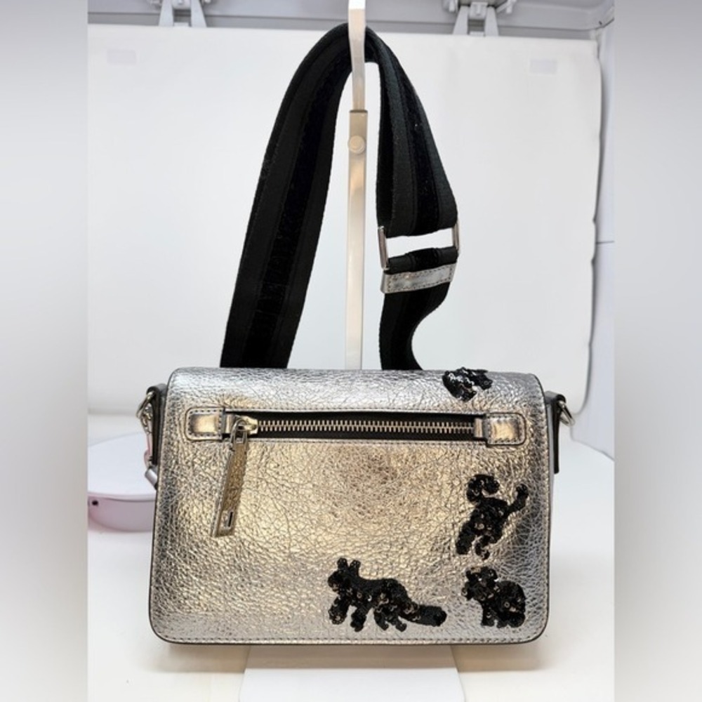 Marc Jacobs Vintage 2016 Runway Metallic Gotham Sequin Animals Crossbody - Picture 15 of 17